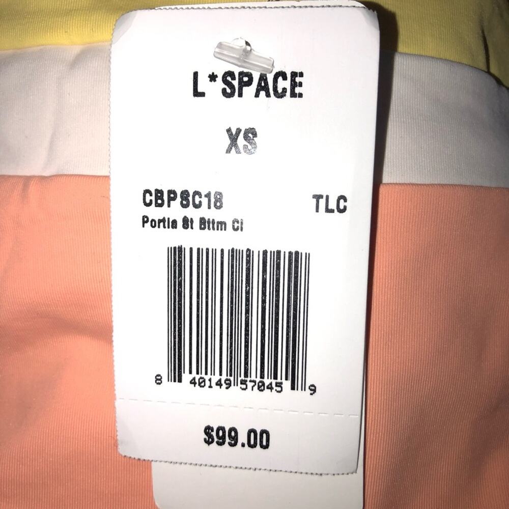 L*Space Rebel Top Portia Striped High Waist Bikini Bottom Set XS NWT - Picture 11 of 13